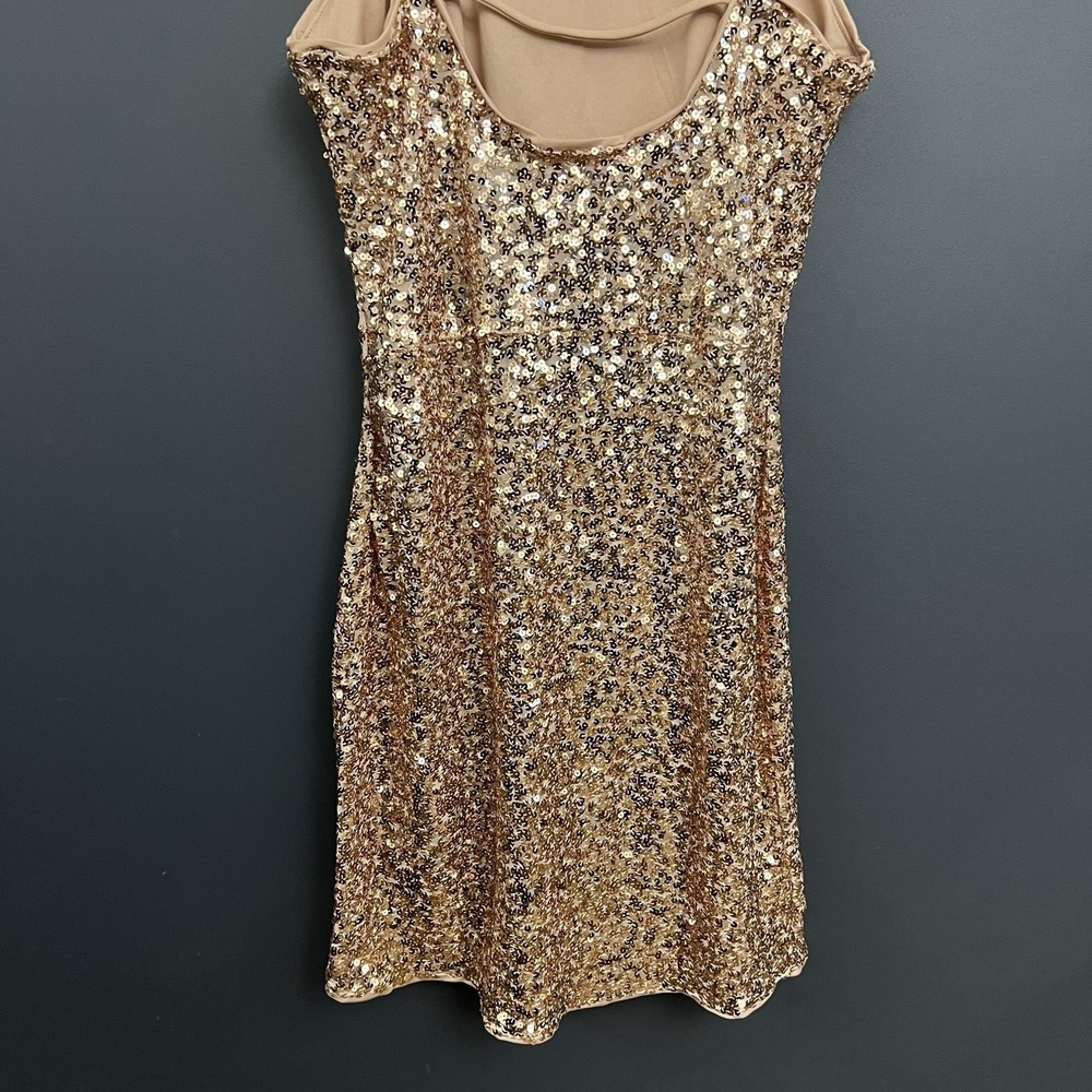 Blashe Solid Sequin Spaghetti Strap Dress Size Xl… - image 6
